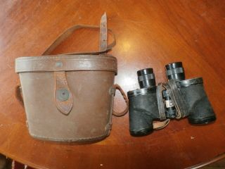 Vintage Antique Wwii Us Military M17 Binoculars Case W/ Universal Camera 6 X 30