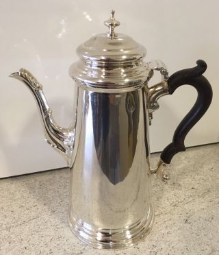 Hallmarked 1899 Thomas Hayes Silver Coffee Pot Birmingham Georgian Style Antique 2