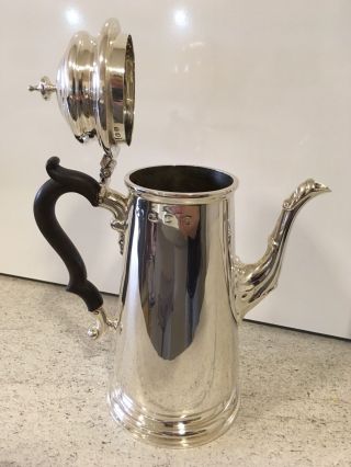 Hallmarked 1899 Thomas Hayes Silver Coffee Pot Birmingham Georgian Style Antique 8