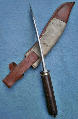 antique 19thc Nepalese custom British gents kukri knife Asian sword machete rare 11