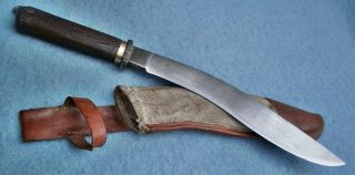 antique 19thc Nepalese custom British gents kukri knife Asian sword machete rare 6