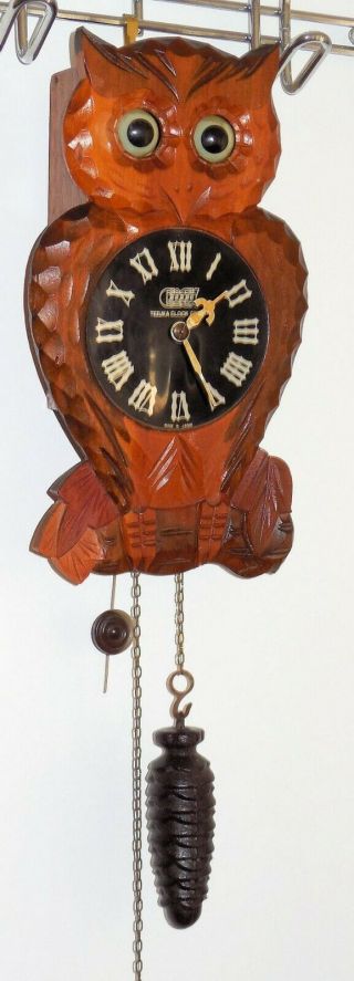 1953 Japan Tezuka Poppo Cuckoo Clock Owl W/ Moving Eyes