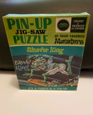 Vintage Jig - Saw Puzzle Skurfer King Weird Ohs Nutty Mads Monsters Misb Canada