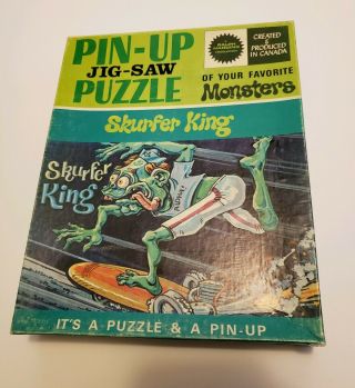 Vintage Jig - saw Puzzle SKURFER KING weird ohs nutty mads MONSTERS MISB CANADA 2