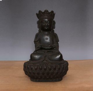 29cm Large Antique Chinese Bronze Or Copper Statue Of Sakyamuni Buddha