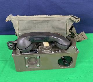 Army Military Signal Corps Field Phone Ta - 43/pt W Canvas Case,  Western Electric