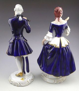 Vintage Large Rare Royal Dux Porcelain Pair Figurine 3