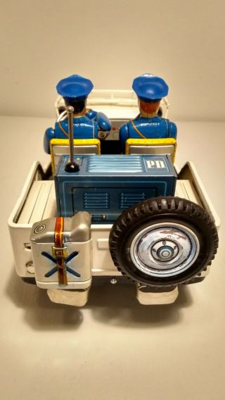 RARE 1950s NOMURA TOYS T.  N POLICE JEEP NO.  3 Big Size 14 