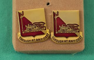 Us Army Korean Ww2 War Era 714th Transportation Battalion Railway Operations Pin