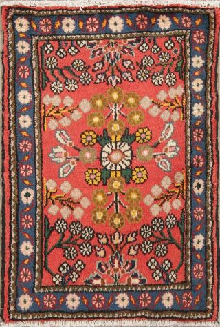 Persian Lilihan Rug 2 X 3 Wool Hand - Knotted Floral Oriental Hamedan Area Rug
