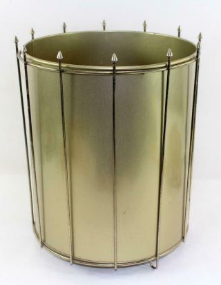 Vintage Mid Century Modern Waste Basket Trash Can