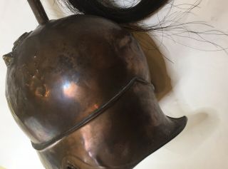 Vintage Antique Copper Roman Helmet 19th/early 20th Century 8