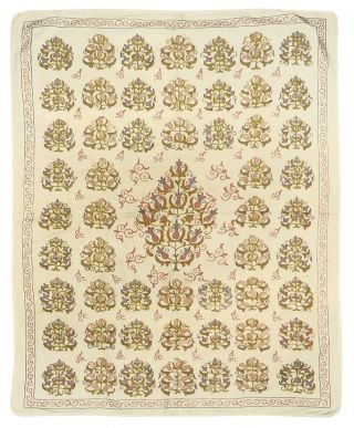 Luxurious Uzbek Silk Handmade Embroidery Suzani From Bukhara Soft Colors A10228