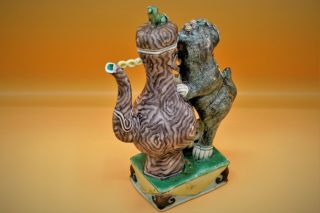 18th Century - RARE Unusual Chinese KANGXI Porcelain TEAPOT Shishi Foo Dog Lions 5
