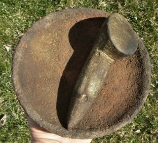 Plate Mortar And Elbow Pestle,  Columbia River Basin,  Near The Dalles,  Oregon