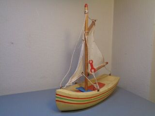 LEGO DENMARK VINTAGE 1940 ' S WOOD SAILBOAT ULTRA RARE ITEM 3