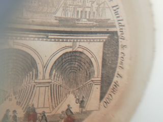 Antique Alabaster Peep Egg Optical Vintage Viewer ' Thames Tunnel ' Circa 1840 11