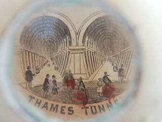 Antique Alabaster Peep Egg Optical Vintage Viewer ' Thames Tunnel ' Circa 1840 8