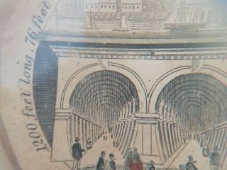 Antique Alabaster Peep Egg Optical Vintage Viewer ' Thames Tunnel ' Circa 1840 9