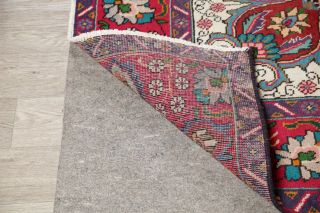 Traditional Persian Wool Area Rug Handmade Floral Oriental 9 x 13 Vintage Carpet 10