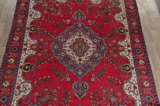 Traditional Persian Wool Area Rug Handmade Floral Oriental 9 x 13 Vintage Carpet 5