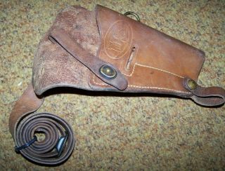 Ww2 M - 3 Shoulder Holster,  Brown Leather,  Single Strap,  U.  S.  Issue