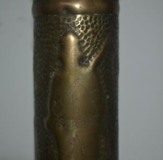 1917 - 18 WW 1 Trench/Shell Art,  Nevers France AEF Artillery Shell Army Engineers 4