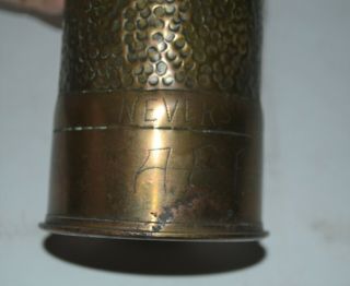 1917 - 18 WW 1 Trench/Shell Art,  Nevers France AEF Artillery Shell Army Engineers 5
