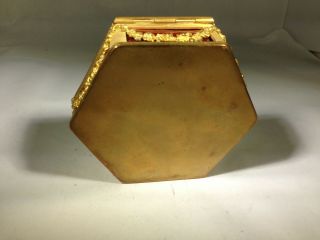 Antique French Gilt Bronze Guilloche Casket Box With Enamel Miniature Painting 12