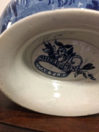 Antique blue and white porcelain Flow Blue Bowl 4