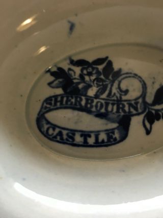 Antique blue and white porcelain Flow Blue Bowl 8