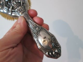 Rare - UNGER BROTHERS - INDIAN CHIEF pattern - STERLING HAND MIRROR & BRUSH SET 9