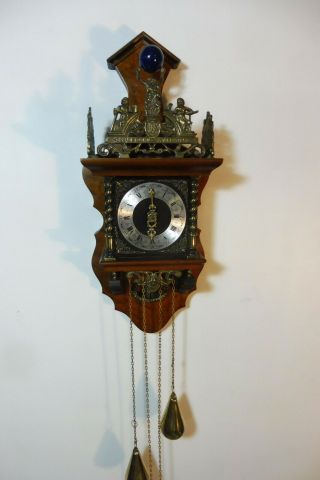 Antique Dutch Clock Wall Clock Zaanse Clock Dutch In Nutwood