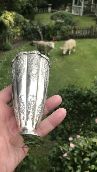 Antique Islami Persian Solid Silver Vase Mark 84 Similer To Russian By Parvaresh 4