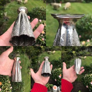 Antique Islami Persian Solid Silver Vase Mark 84 Similer To Russian By Parvaresh 8
