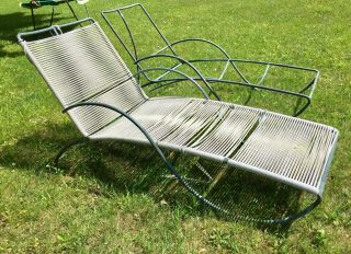 Walter Lamb Bronze S Chaise Mid Century Deck Lounge Chairs Pair