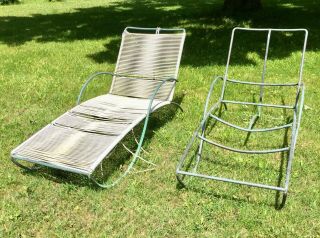Walter Lamb Bronze S Chaise Mid Century Deck Lounge Chairs Pair 3