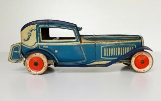 Antique Tipp & Co Germany Tinplate Clockwork Windup Toy Car 1930s Rare