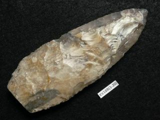 4400y.  O: Great Spear Head Dagger 94mms Danish Stone Age Neolithic Flint Silex