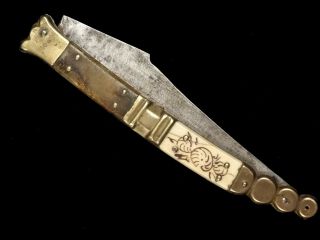 French Navaja Style Folding Knife by Beauvoir 19th Century 2