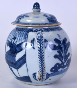 Chinese porcelain tea pot Chinese blue & white antique kangxi khang shi oriental 3