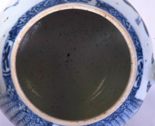 Chinese porcelain tea pot Chinese blue & white antique kangxi khang shi oriental 5