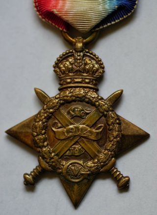 1914 British Star (Mons Star) World War I Medal - Private W.  Green Liverpool 4