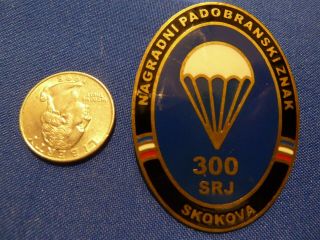 Yugoslav Socialist Army Honor Para Badge For 300 Jumps