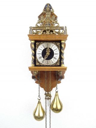 Zaanse Dutch Vintage Antique Warmink Wuba Wall Clock (hermle Junghans Era)