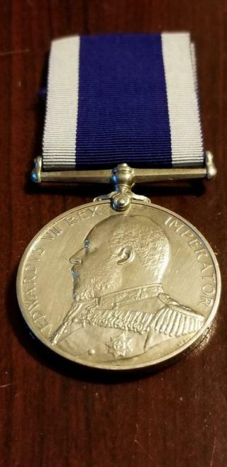 Edvii - Royal Naval Long Service Medal To 139290 E.  W.  Hall Kia Hms Monmouth