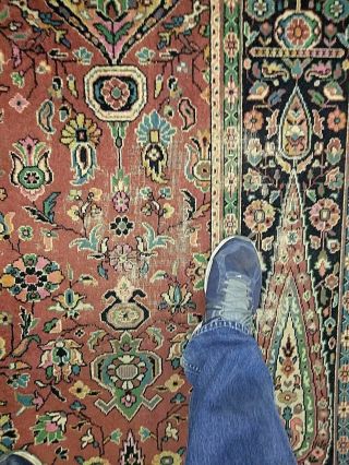 Antique Royal Caliph Mohawk Carpet Mills Time Worn Oriental Rug 8 X 10 Floral 11