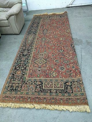 Antique Royal Caliph Mohawk Carpet Mills Time Worn Oriental Rug 8 X 10 Floral 3