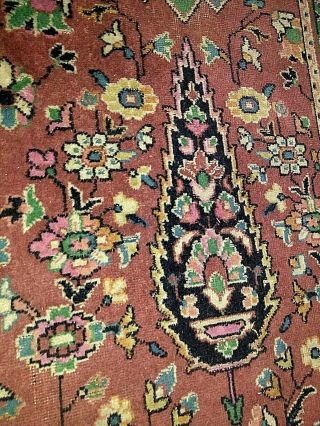 Antique Royal Caliph Mohawk Carpet Mills Time Worn Oriental Rug 8 X 10 Floral 6