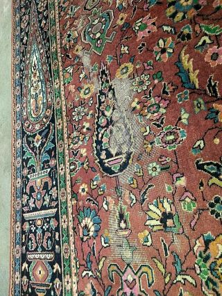 Antique Royal Caliph Mohawk Carpet Mills Time Worn Oriental Rug 8 X 10 Floral 8